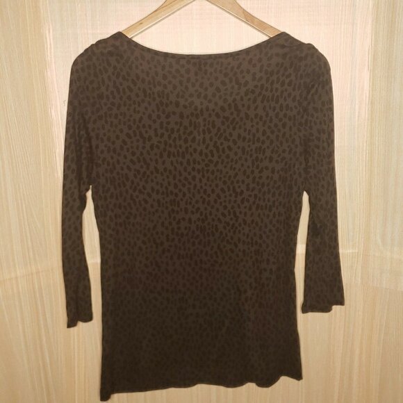 Banana Republic Leopard Print Long Sleeve Tunic - Picture 2 of 6